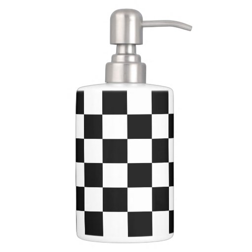 Black Checkered Bathroom Set Zazzle