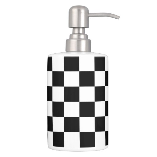 Black Checkered Bathroom Set (Right)
