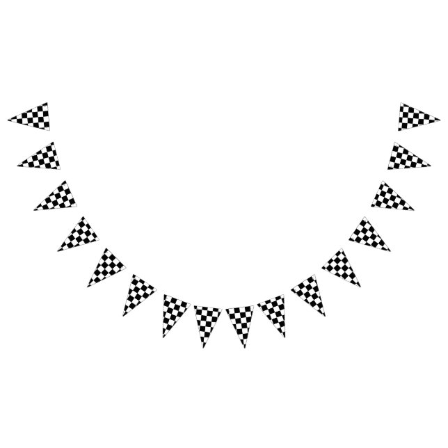 Black Checkered Bunting Flags (All)