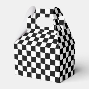 Black Checkered Favor Boxes