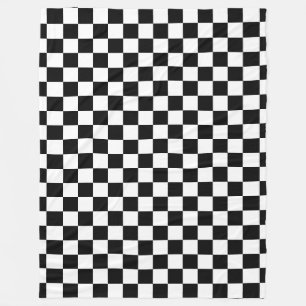 Black Checkered Fleece Blanket