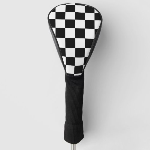 Black Checkered Golf Head Cover