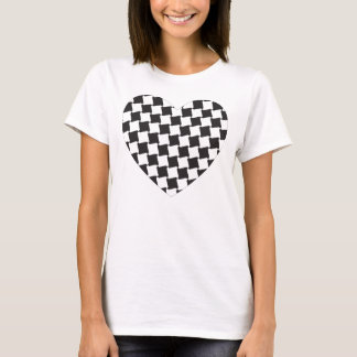 Black Checkered Heart T-Shirt