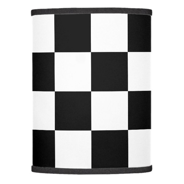 Black Checkered Lamp Shade (Front)