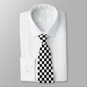 Black Checkered Neck Tie