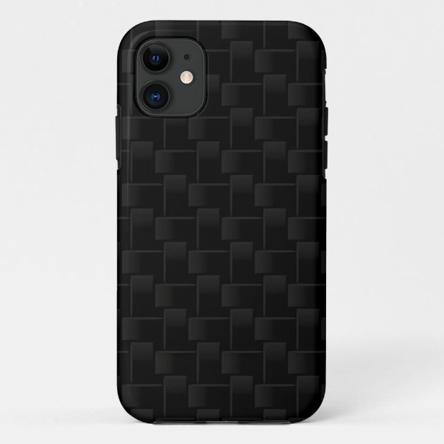 Black checkered pattern Case-Mate iPhone case (Back)