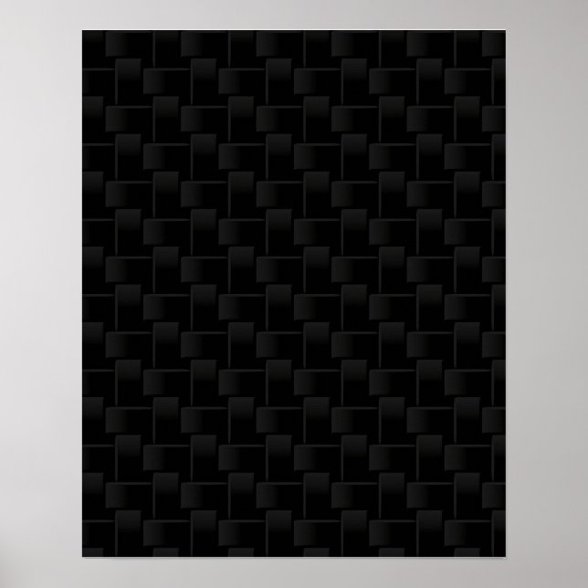 Black checkered pattern poster (Front)