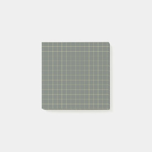 Black Checkered Pattern Sleek Grid Design Office Post-it Notes