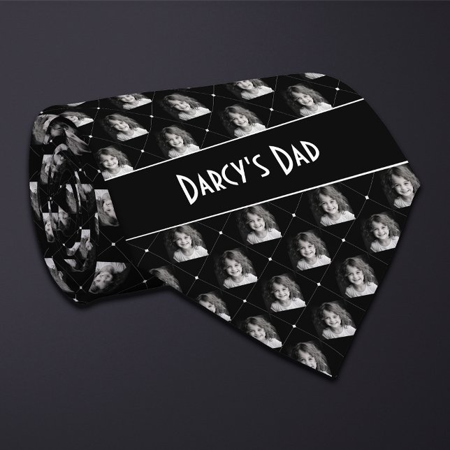 Black Checkered Photo Neck Tie (Creator Uploaded)