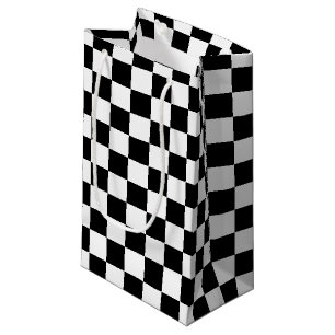 Black Checkered Small Gift Bag