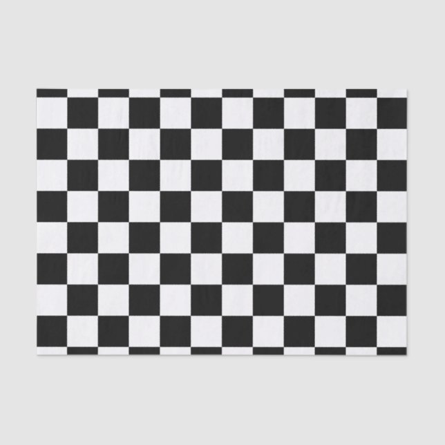 Black Checkered Tissue Paper (Front)