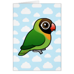 Cute Black-cheeked Lovebird Greeting Card
