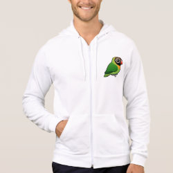 Cute Black-cheeked Lovebird American Apparel California Fleece Zip Hoodie