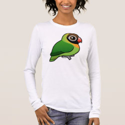 Cute Black-cheeked Lovebird Women's Basic Long Sleeve T-Shirt