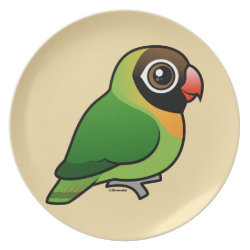 Cute Black-cheeked Lovebird Plate