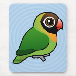 Cute Black-cheeked Lovebird Mousepad