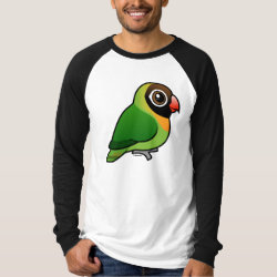 Cute Black-cheeked Lovebird Men's Canvas Long Sleeve Raglan T-Shirt