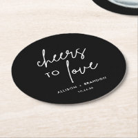Black Cheers To Love Personalized Wedding