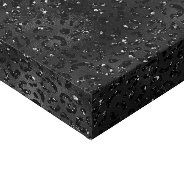 Black Cheetah Leopard Skin Print Pattern Animal (Corner)
