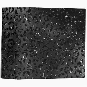 Black Cheetah Leopard Skin Print Pattern Animal 3 Ring Binder