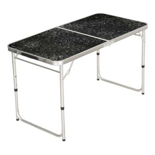 Black Cheetah Leopard Skin Print Pattern Animal Beer Pong Table