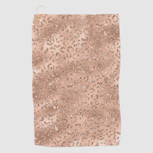 Black Cheetah Leopard Skin Print Pattern Animal Golf Towel