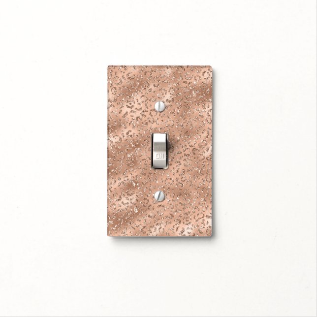 Black Cheetah Leopard Skin Print Pattern Animal Light Switch Cover (In Situ)