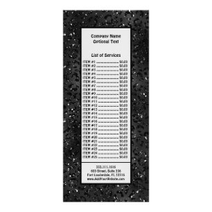 Black Cheetah Leopard Skin Print Pattern Animal Rack Card