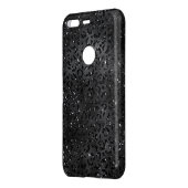 Black Cheetah Leopard Skin Print Pattern Animal Uncommon Google Pixel Case (Back/Left)