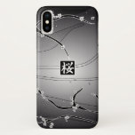 Black Cherry Blossom Tree iPhone X Case