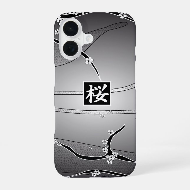 Black Cherry Blossom Tree Iphone Case (Back)