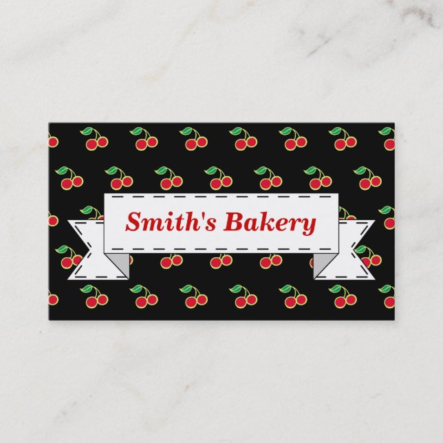 Black Cherry Business Card (Front)