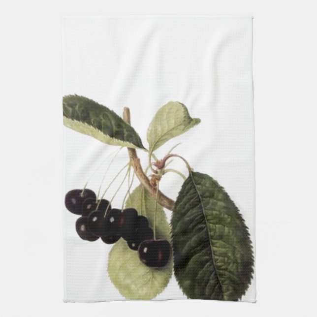Black Cherry Kitchen Towel (Vertical)