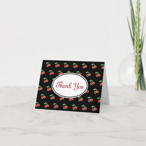 Black Cherry Thank You Card