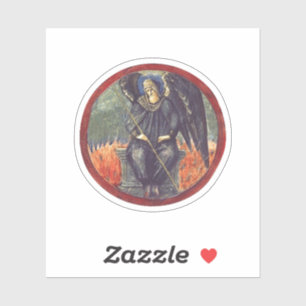 Black Cherubim angel Sticker