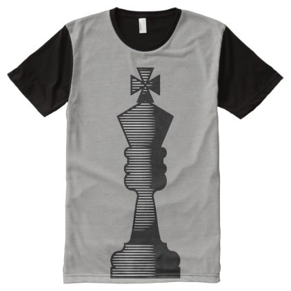 Black Chess King All-Over-Print Shirt