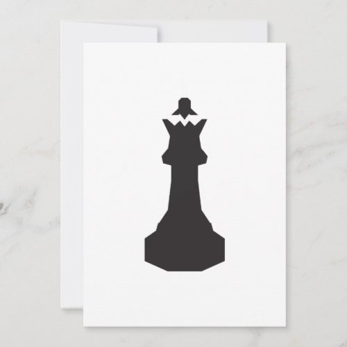 Black Chess Piece Invitations