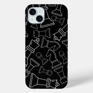 Black Chess Pieces iPhone 15 Plus Case