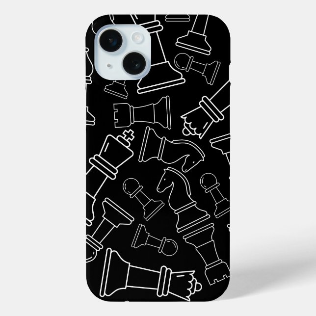 Black Chess Pieces Case-Mate iPhone Case (Back)