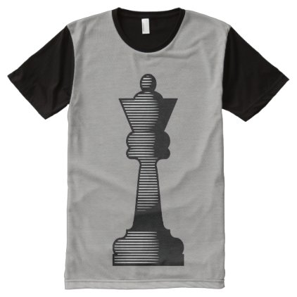 Black Chess Queen All-Over-Print Shirt