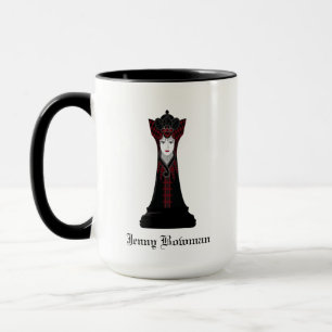 Black Chess queen / Personalized Name Mug