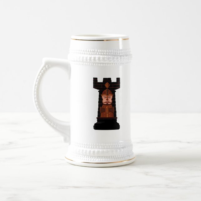 Black Chess Rook Beer Stein (Left)
