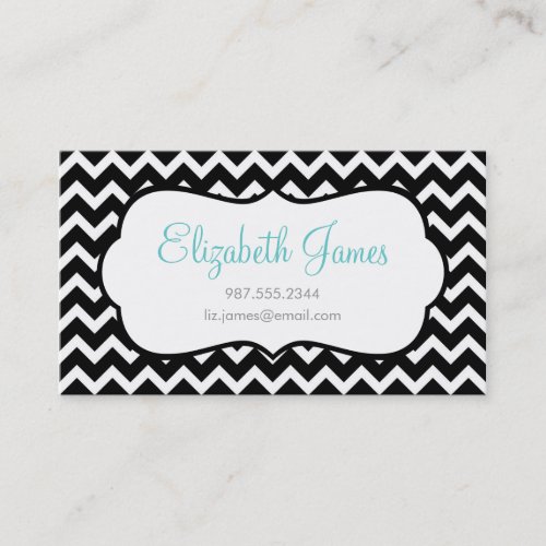 Black Chevron Business Card Templates