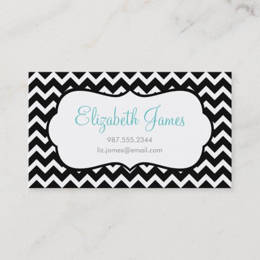 Customizable Black Chevron Business Card Templates