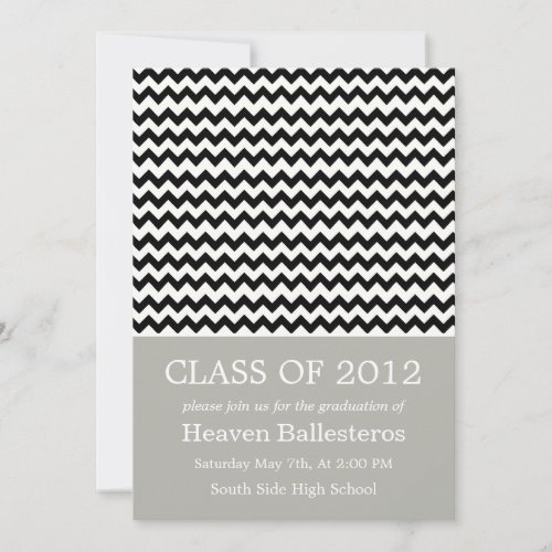 Black Chevron Design Graduation Announcements