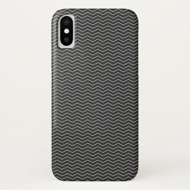Black Chevron Pattern Case-Mate iPhone Case (Back)
