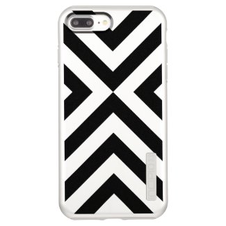 Black Chevrons on Silver iPhone 7 Plus Case