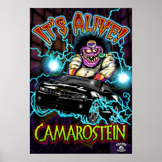 Black Chevy Camaro SS Poster (Front)