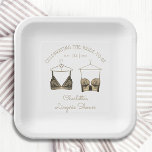 Black Chic Lace Watercolor Lingerie Bridal Shower  Paper Plates<br><div class="desc">Black Chic Lace Watercolor Lingerie Bridal Shower Paper Plates Tableware features elegant black lace bras with your personalized lingerie party,  panty party or bridal shower in elegant script. Personalize by editing the text in the text boxes provided. Created by ©Evco Studio www.zazzle.com/store/evcostudio</div>