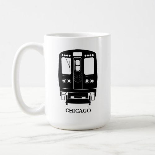 Black Chicago L Profile Coffee Mug